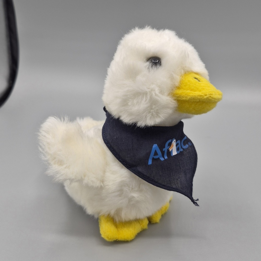 5" Aflac Talking Mascot Duck Plush With Aflac Bandana Tested‎ & Working Talking